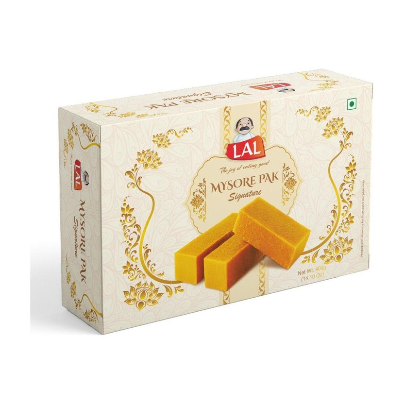 Lal Sweets Mysore Pak Signature Traditional Indian Mithai(800 g)
