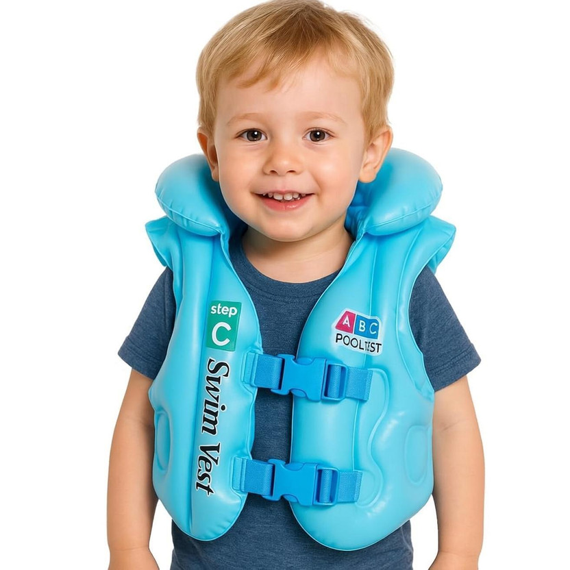 Dfasion Dfasion Life Jacket Swimming Pool Gear for Kids Swimming Vest (Medium) Swim Floatation Belt - Flipkart Deal