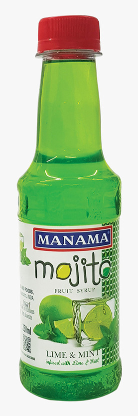 MANAMA Lime and Mint Mojito Syrup, ,Drinks, Juices(250 ml, Pack of 1)