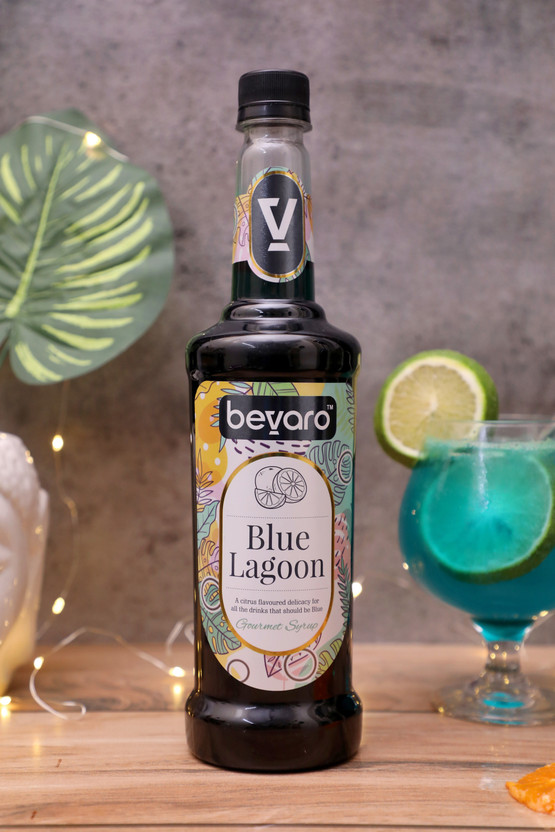 Bevaro Blue Lagoon Syrup, Refreshing Gourmet Syrup for Mocktails & Mixers Blue Lagoon(750 ml, Pack of 1)