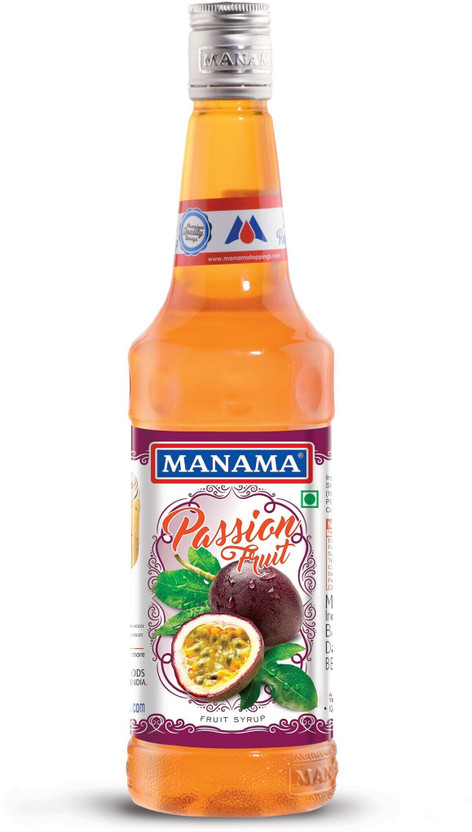 MANAMA Passion Fruit Syrup Mixer for Mocktails and Cocktails(750 ml, Pack of 1)