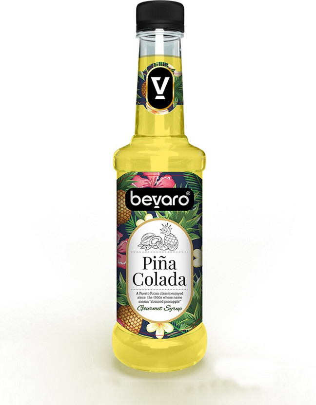 Bevaro Pina Colada Syrup, Contains Coconut Milk, For Mocktails and Mixers, Pina Colada(300 ml, Pack of 1)