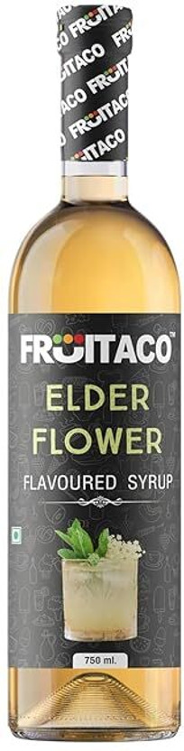fruitaco Elderflower Syrup: Perfect Mixer For Enhancing Mocktails & Cocktails, Drinks 750(750 ml, Pack of 1)
