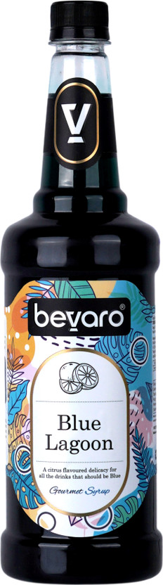 Bevaro Blue Lagoon Syrup, Refreshing Gourmet Syrup for Mocktails & Cocktails, Blue Lagoon(1 L, Pack of 1)