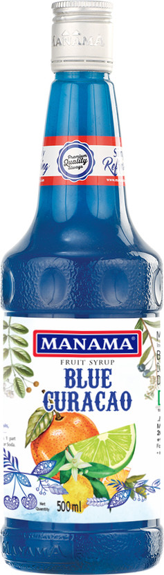 MANAMA Blue Curacao Syrup For Mocktails and Cocktails(500 ml, Pack of 1)