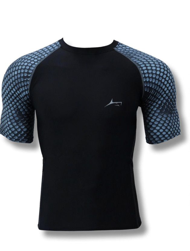 Prosharx Self Design Men Round Neck Black T-Shirt