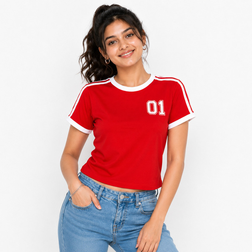 Divyaenterpise Divyaenterpise Printed Women Round Neck Red T-Shirt - Flipkart Deal