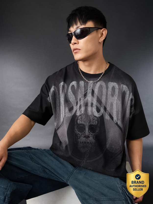The The Souled Store Graphic Print Men Round Neck Black T-Shirt - Flipkart Deal