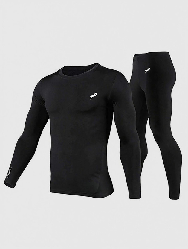 Just Rider Solid Men Round Neck Black T-Shirt