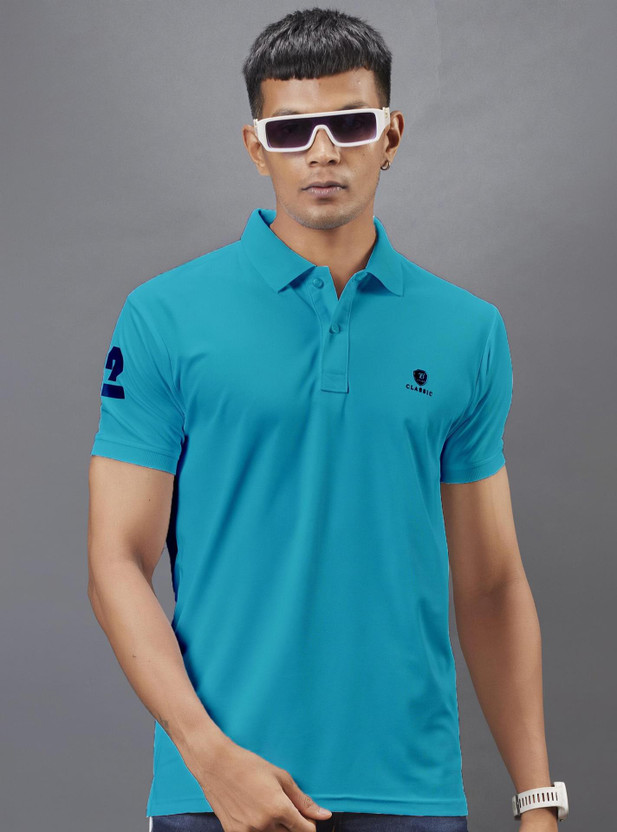 3BROS 3BROS Typography Men Polo Neck Blue T-Shirt - Flipkart Deal