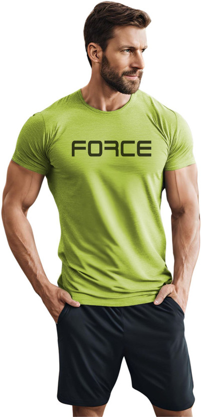 3colors Printed Men Round Neck Green T-Shirt