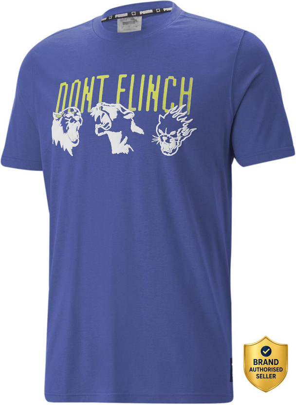 Puma PUMA Typography Men Round Neck Blue T-Shirt - Flipkart Deal