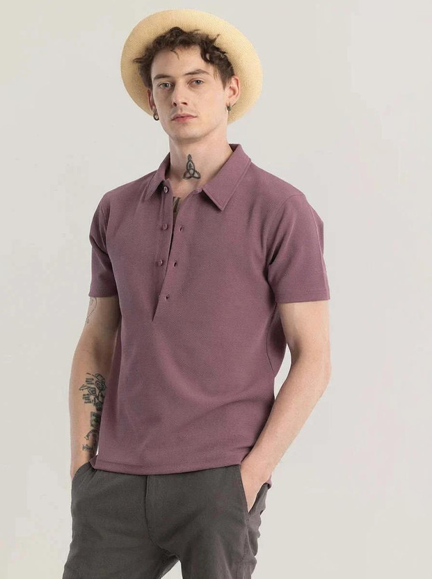 Snitch Snitch Solid Men Polo Neck Purple T-Shirt - Flipkart Deal