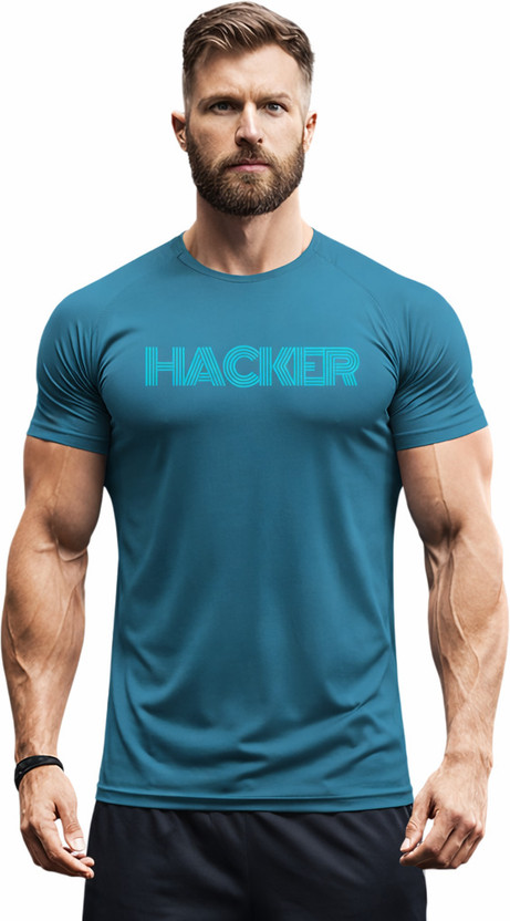 3colors 3colors Printed Men Round Neck Blue T-Shirt - Flipkart Deal