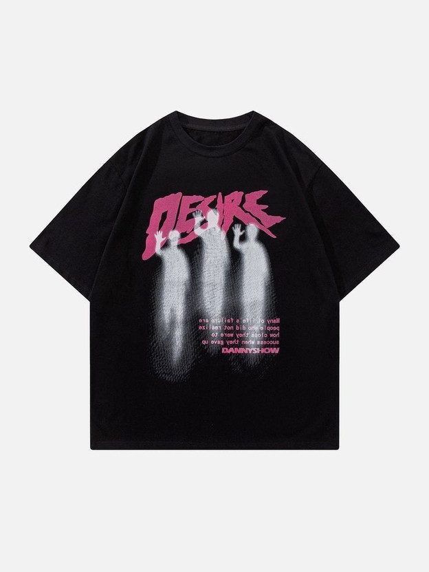 DRIPIN Printed Men Crew Neck Black T-Shirt