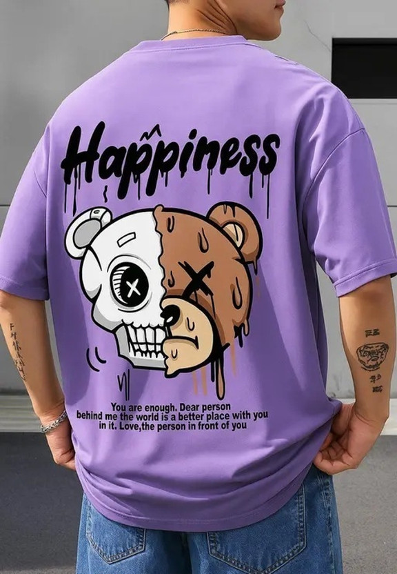 ERAGON FASHION Printed Men Round Neck Purple T-Shirt