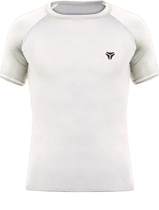 Kyk Solid Men Round Neck White T-Shirt