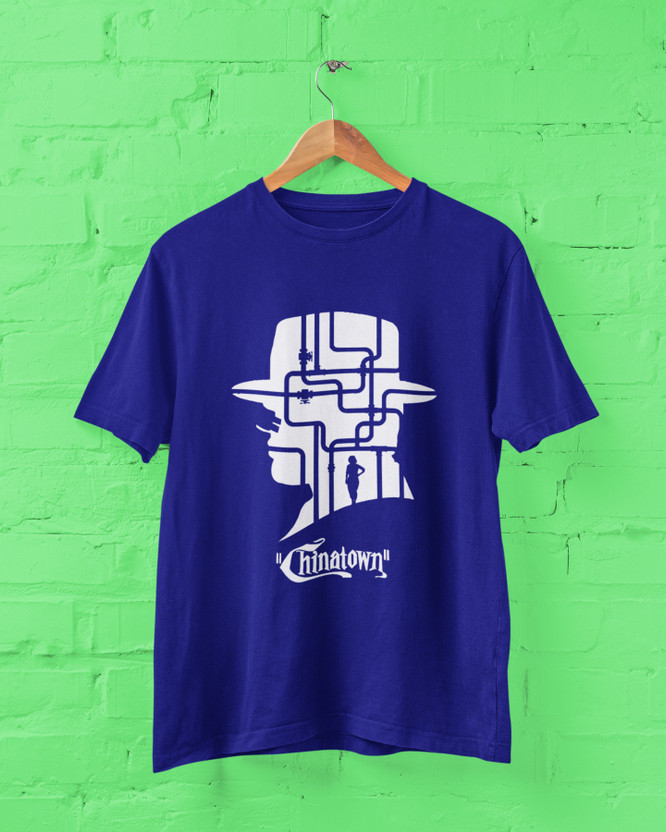 Sweaty Armpits Printed Men Round Neck Blue T-Shirt