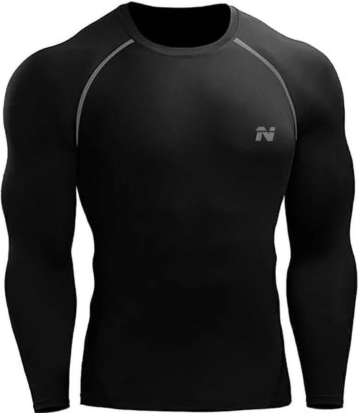 NINQ Solid Men Round Neck Black T-Shirt