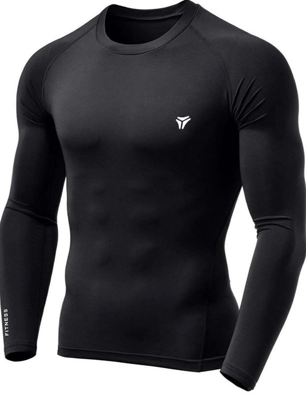 Kyk Solid Men Round Neck Black T-Shirt