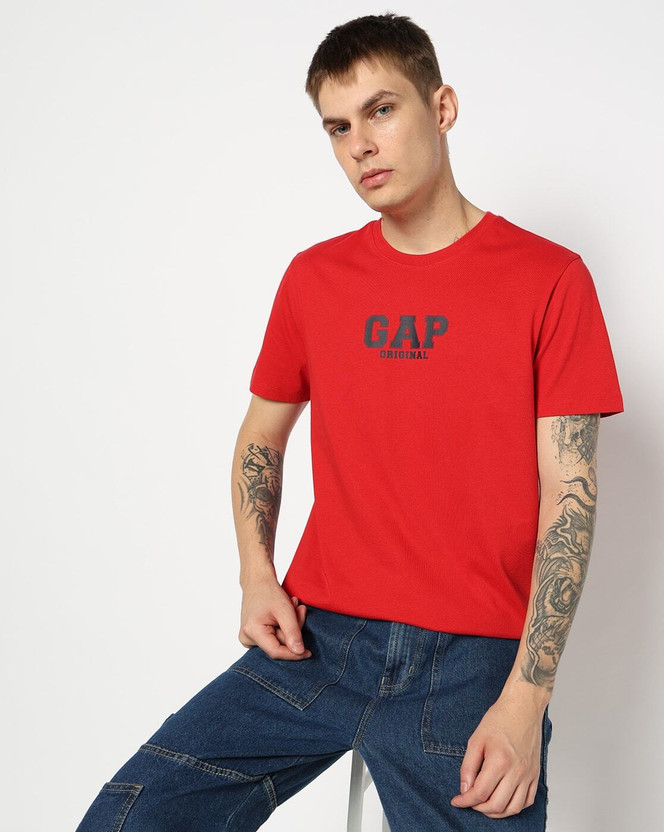 GAP GAP Printed Men Crew Neck Red T-Shirt - Flipkart Deal