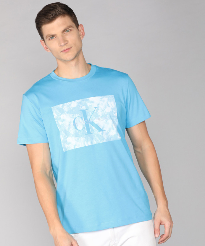 Calvin klein blue t shirt Clearance