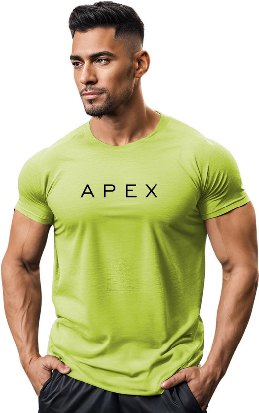 3colors Printed Men Round Neck Green T-Shirt