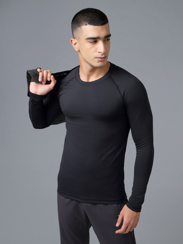 TECHNOSPORT TECHNOSPORT Solid Men Round Neck Black T-Shirt - Flipkart Deal