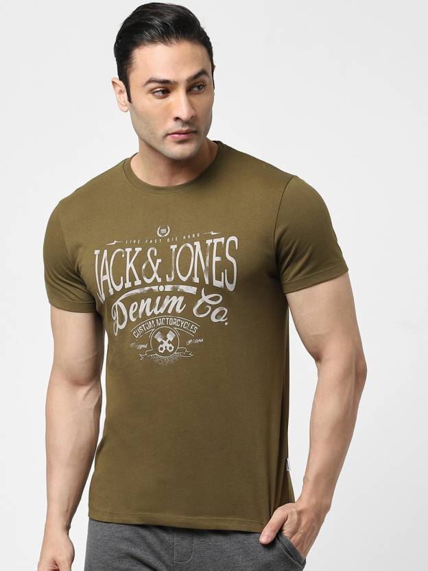 Tørke en kop benzin JACK & JONES Printed Men Round Neck Green T-Shirt - Buy JACK & JONES  Printed Men Round Neck Green T-Shirt Online at Best Prices in India |  Flipkart.com