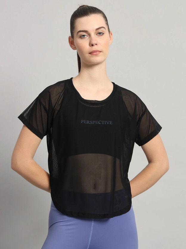 MKH Typography Women Round Neck Black T-Shirt