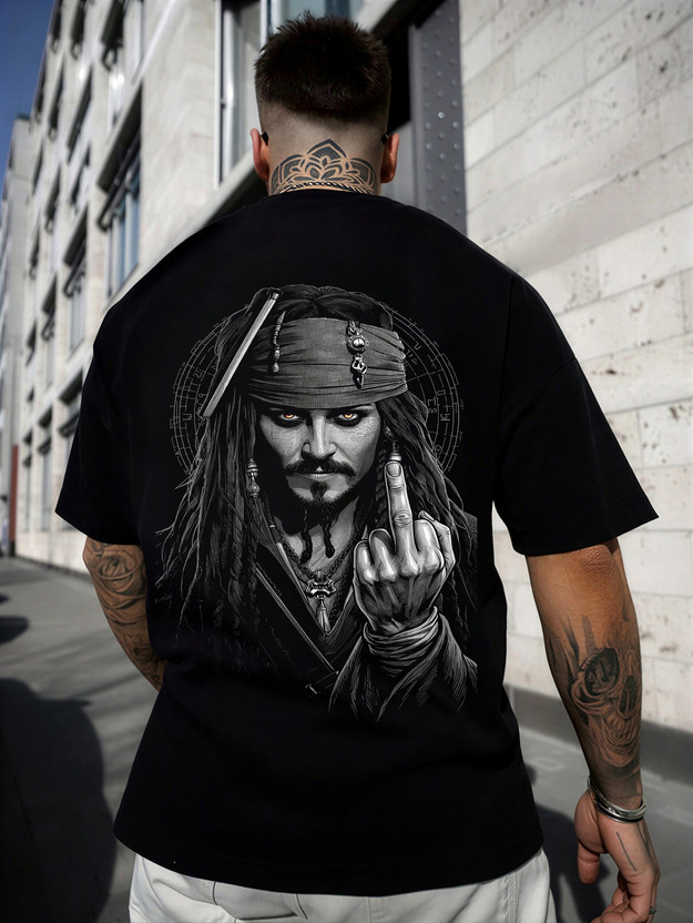 DSS Graphic Print, Typography Men Round Neck Black T-Shirt