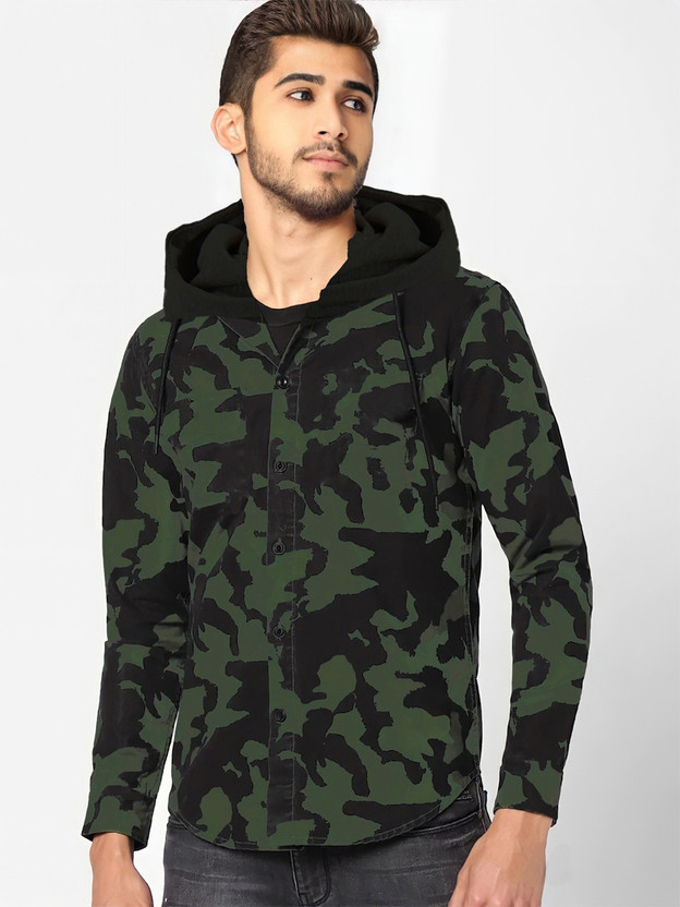 Hooded camo shirt Outlet