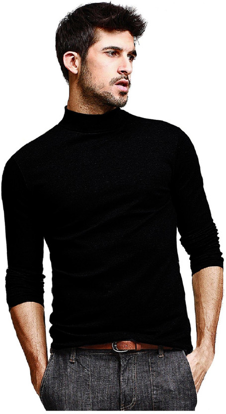 high neck full sleeve t shirt for men