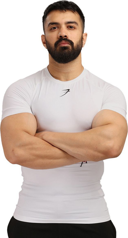 FuaarK Solid Men Round Neck White T-Shirt