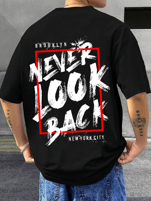 Manly Tees Printed Men Round Neck Black T-Shirt