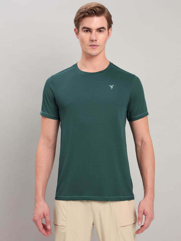 TECHNOSPORT TECHNOSPORT Solid Men Round Neck Dark Green T-Shirt - Flipkart Deal