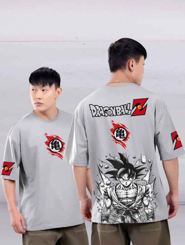LazyGreg Graphic Print Men Round Neck Grey T-Shirt