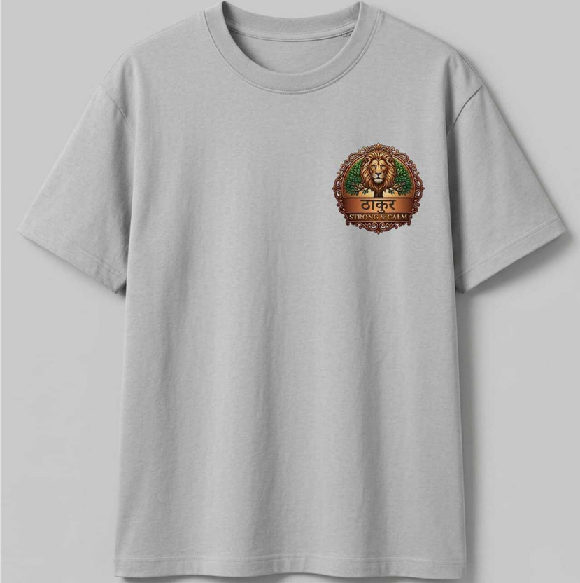 GUDDU ONLINE Graphic Print Men Round Neck Grey T-Shirt