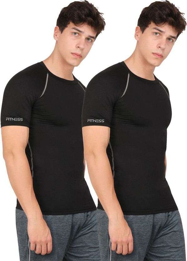 never lose Solid Men Round Neck Black T-Shirt