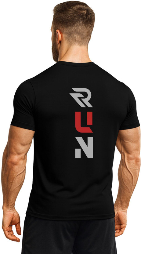 3colors Printed Men Round Neck Black T-Shirt