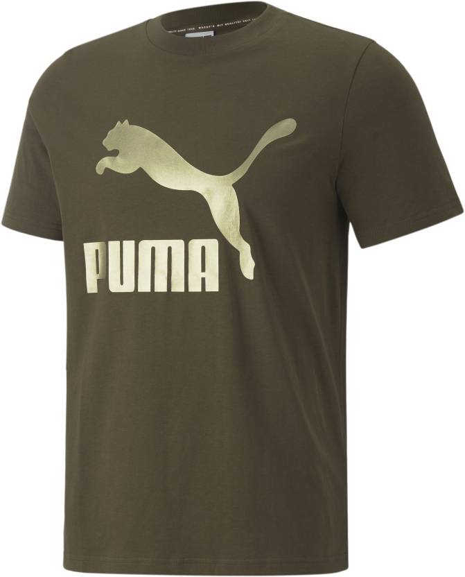 PUMA Printed Men Crew Neck Green T-Shirt - Buy PUMA Printed Men Crew Neck  Green T-Shirt Online at Best Prices in India 