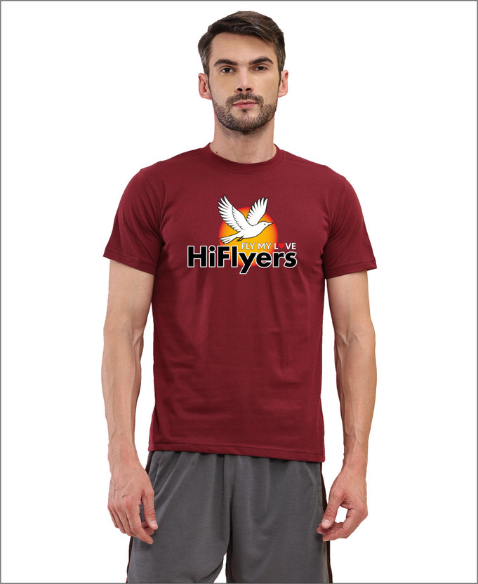 GLOBAL GLOBAL NOMAD Typography, Graphic Print, Printed Men Round Neck Maroon T-Shirt - Flipkart Deal