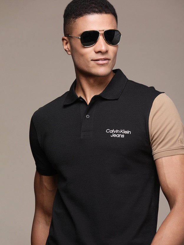 calvin klein colour block polo