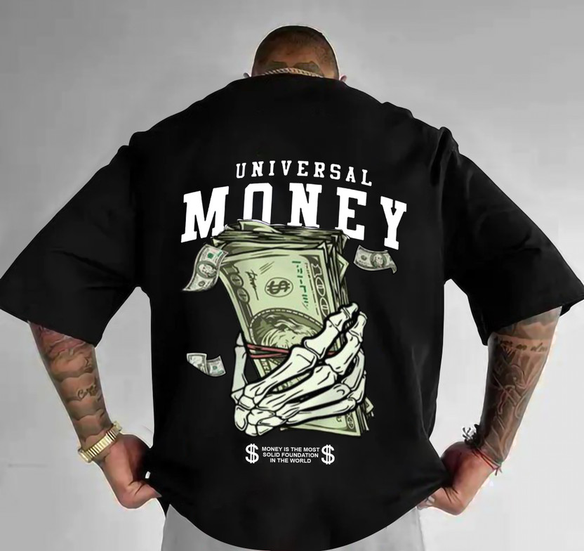 Beaumen Printed, Typography, Graphic Print Men Round Neck Black T-Shirt