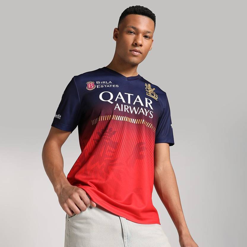 Price History of Puma Printed Men V Neck Blue T-shirt from