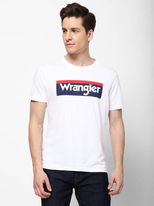 Wrangler Graphic Print Men Round Neck White T-Shirt - Buy Wrangler Graphic  Print Men Round Neck White T-Shirt Online at Best Prices in India |  
