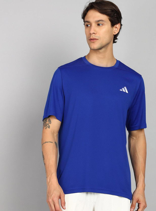 Adidas ADIDAS Solid Men Round Neck Blue T-Shirt - Flipkart Deal