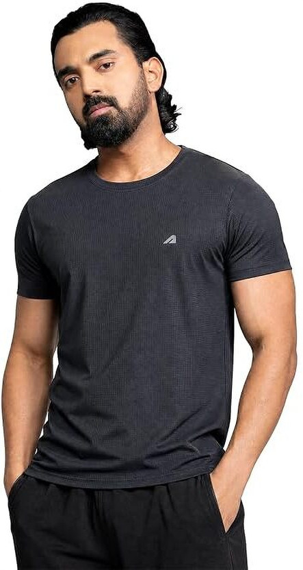 BOLDFIT BOLDFIT Solid Men Round Neck Blue T-Shirt - Flipkart Deal
