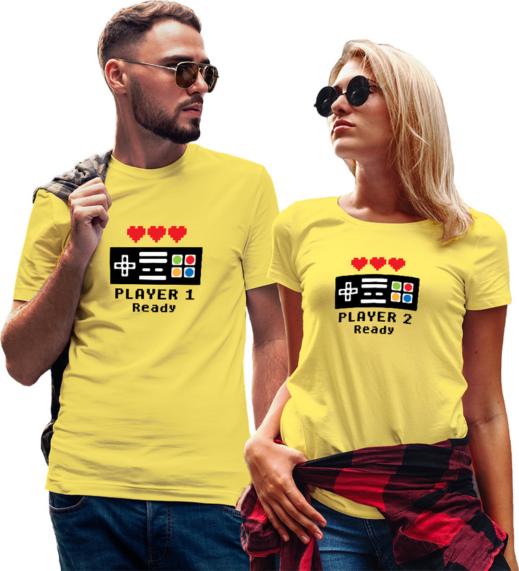 yellow couple t shirt