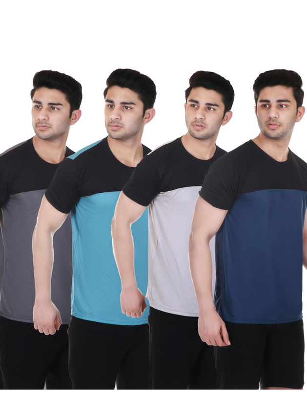 Flipkart C P FASHION Solid Men Round Neck Multicolor T-Shirt - Flipkart Deal